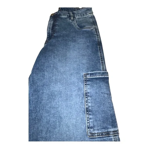 Kut From The Kloth Jodi High Rise Wide Leg  Blue Denim Women's Jeans  Size 12 - Picture 8 of 16